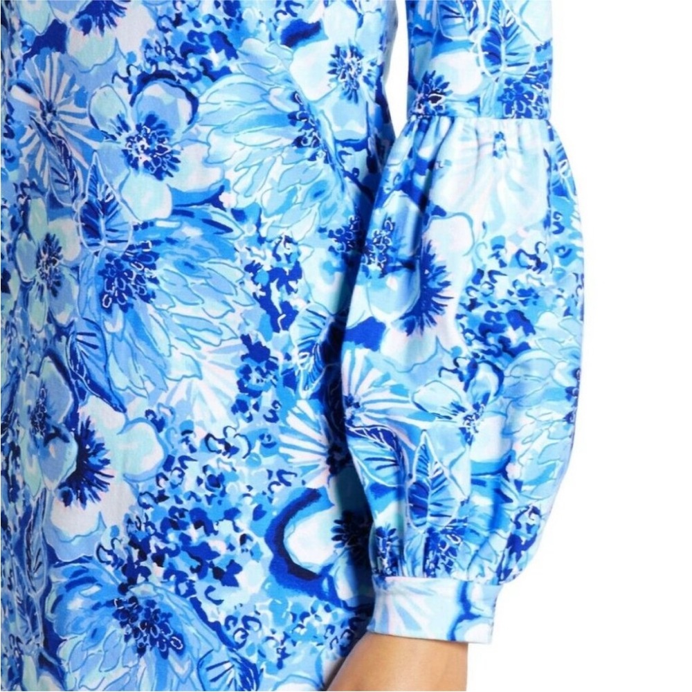 LILLY PULITZER ROUND NECK COASTAL BLUE SWEATSHIRT BARTLETT CATCH N KEEP DRESS XL - Picture 5 of 15